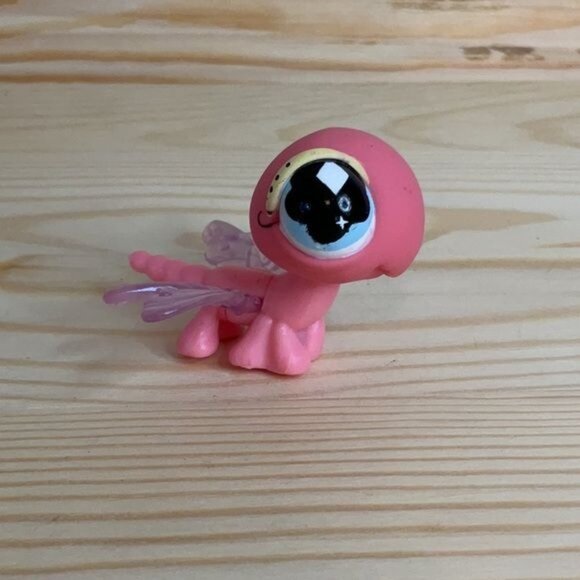 Littlest Pet Shop Pink Dragonfly Figurine LPS 503 Collectible Toy - Picture 2 of 4